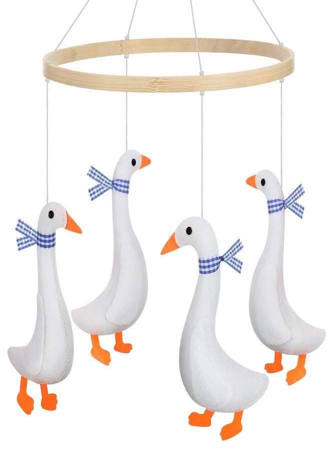 Silipull Goose Baby Mobile for Crib Goose Crib Mobile for Boys, Girls Felt Duck Nursery Decor 4 Hanging Felt Geese for Baby Shower Gift, Bassinet Toddler Room Decor, Gender Neutral Newborn Gift - Image 1